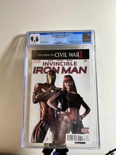 Invincible Iron Man #7 CGC 9.6 1st app cameo of Riri Williams Iron Heart Marvel