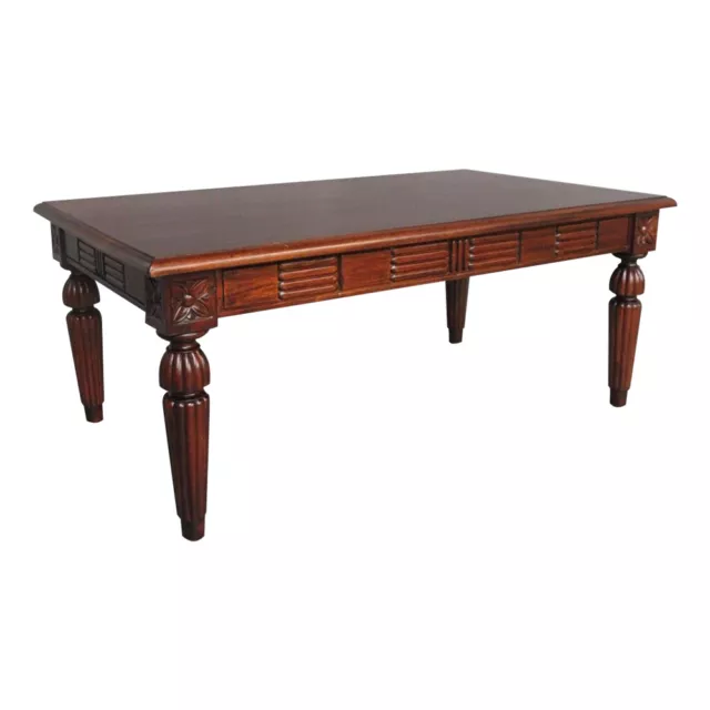 Solid Mahogany Wood Victorian Style Coffee Table Antique Reproduction