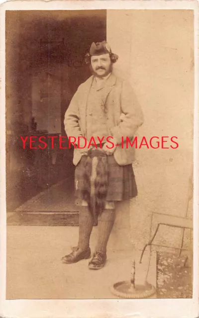 Named Highlander Man Victorian CDV Card Photograph (B029)