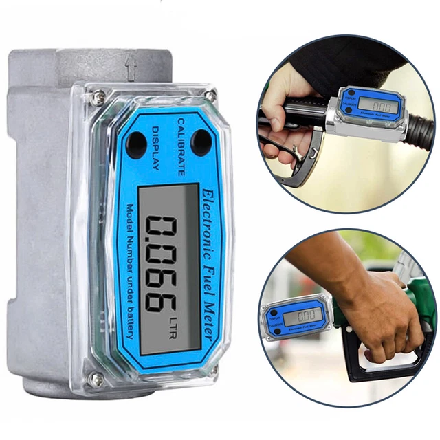 1''Turbine Digital Diesel Fuel Flow Meter Oval Gear Flow Gauge BSPT/NPT 200L/MIN