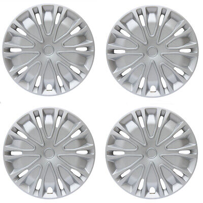 fit R15 Tire & Steel Rim Snap On Full Hub Caps 15" Set of 4 Silver Wheel Covers