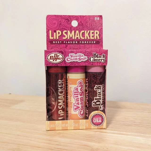 Lip Smacker BIGGY Best Flavor, Dr Pepper, Vanilla Cream Soda, Black Cherry HTF