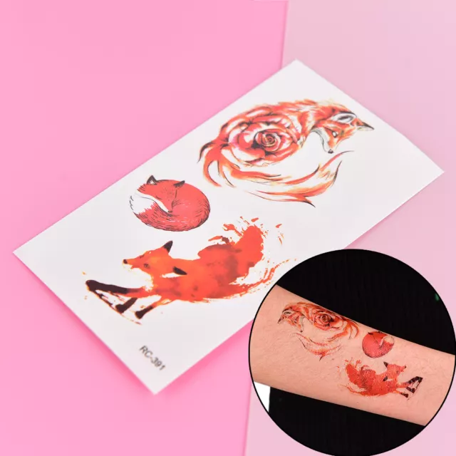 Fox Temporary Tattoo Women Body Art Animal Waterproof Sticker  105*6_EL