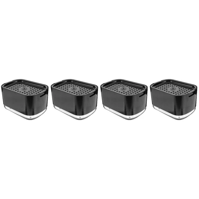 4 PIEZAS - Entrega de jabón - Soporte de esponja dispensador de jabón tipo prensado dispensador de jabón