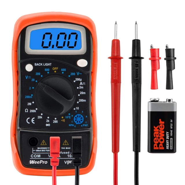Vpro850L Digital Multimeter DC AC Voltmeter, Ohm Volt Amp Test Meter