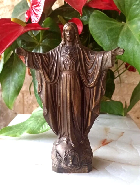 Statue of Jesus Christ With Open Hands Sacred Heart Blessing posture showpiece