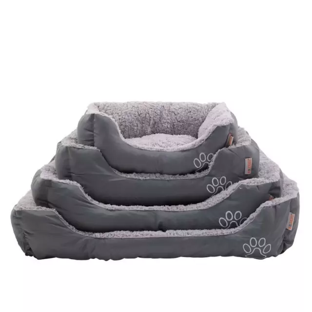 Hundebett Hundekissen Haustierbett Hundekorb Tierbett Hundesofa Dunkelgrau/Grau