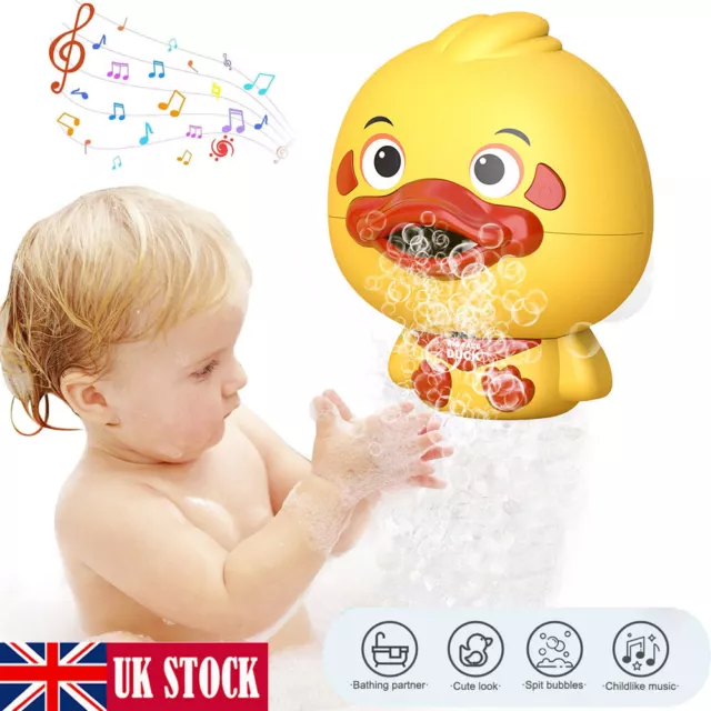 UK Bath Toys Electronic Bubble Maker Pool Bathtub Soap Machine Toys For Kid Baby