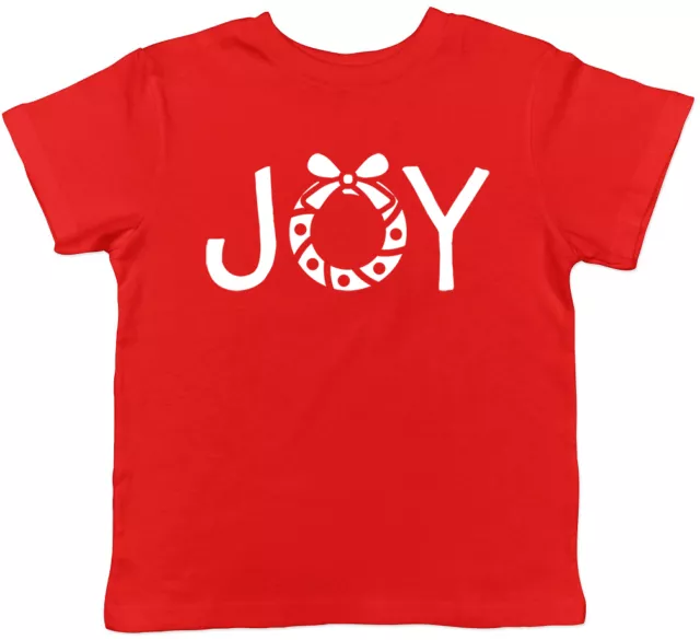 T-shirt Joy Christmas Natale Festive bambini ragazzi ragazze