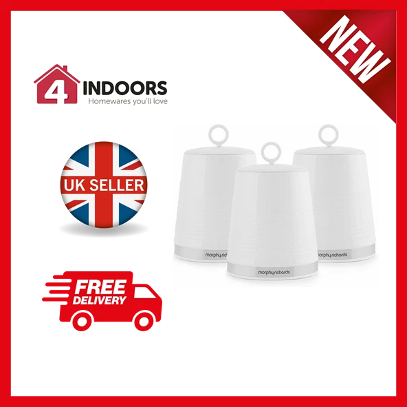 3X KITCHEN CANISTERS Morphy Richards 976005 Dune Tea/Coffee/Sugar in