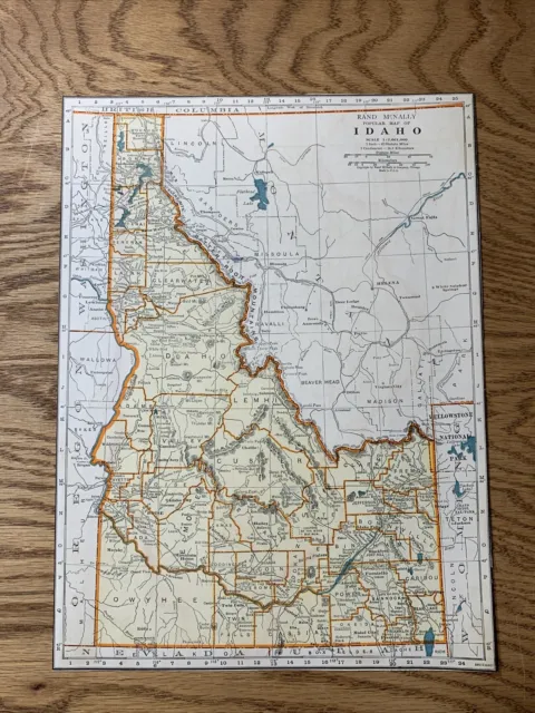 1941 Vintage Idaho Atlas Map - Collier World Atlas