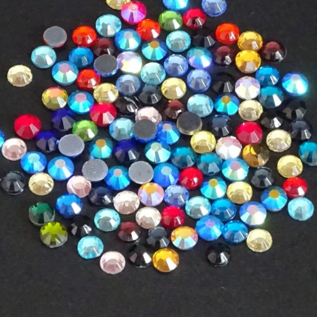 1000 DMC Hotfix Glass Rhinestones Diamante Flat Back Iron/Glue on Nail art Craft 3