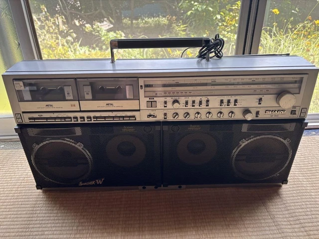 SHARP GF-909 VINTAGE Boombox Ghetto Blaster Boombox AM/FM Cassette Tape ...