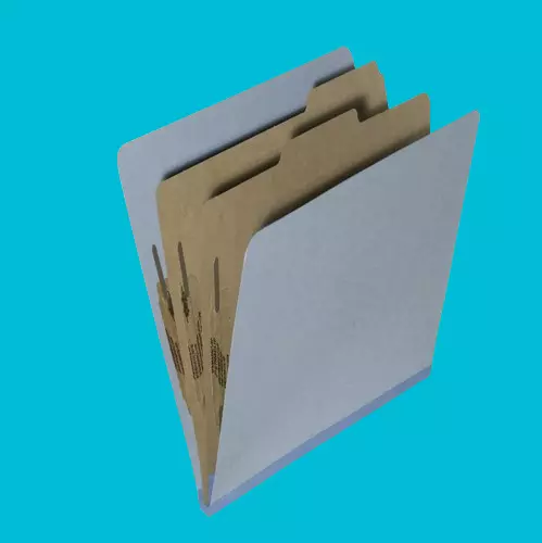 10 - SkilCraft Classification File Folders 2 Divider/6 Part 2" Cap Full Top Tab