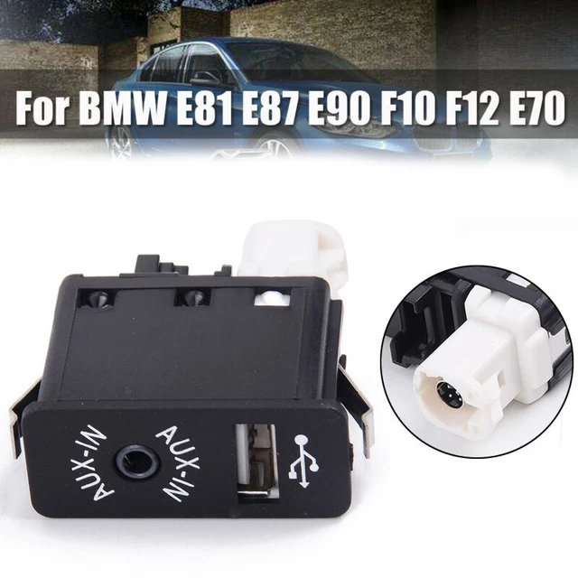 Câble USB/AUX Avec Prise Allume-cigare Pour BMW E60, F12, F02 - Longueur 1,5m, Neuf