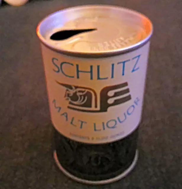 Clean 1970 Schlitz Malt Liquor Beer 8 Ounce Vintage "Ring Pull" Beer Can