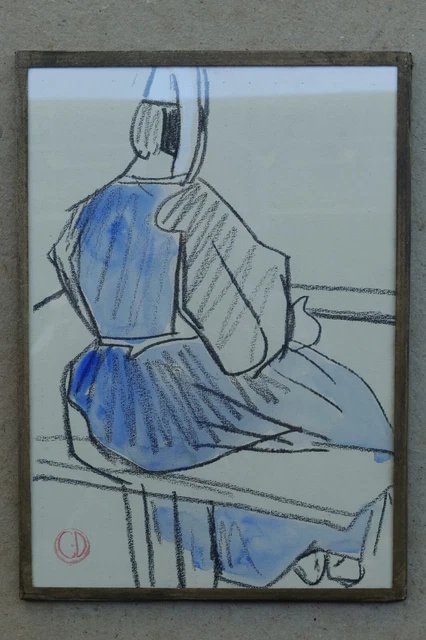 Gaston Delaparede (1908-1995) -bretagne-style Mathurin Meheut-Bretonne Cabeza