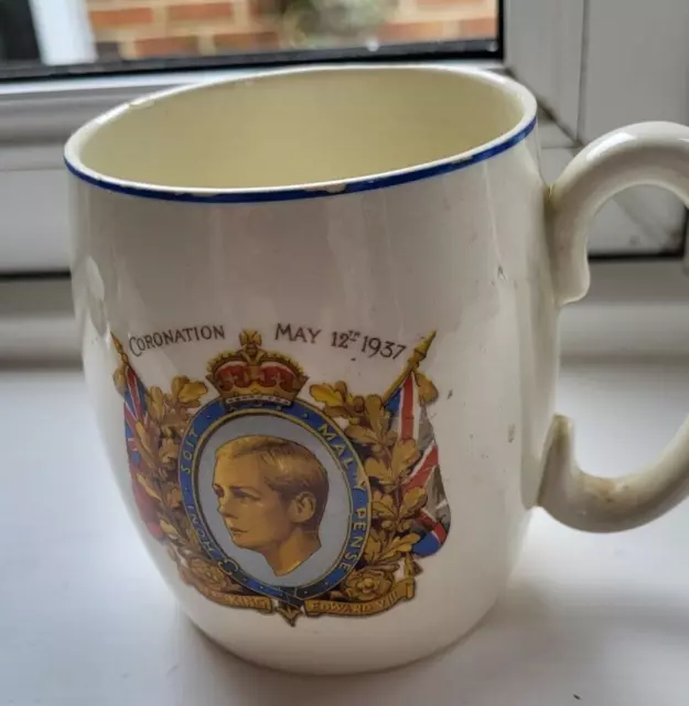 Rare H.M.King Edward VIII Coronation Mug  -  May 12th 1937 that never took place