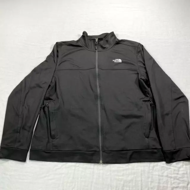North Face Jacket Mens Large Black Full Zip Long Sleeve Outdoor Track Adult