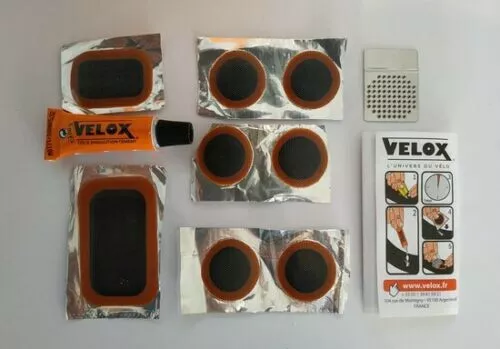 Kit Velox pour réparation crevaison chambre à air vélo VTT, ville, VTC, trekking