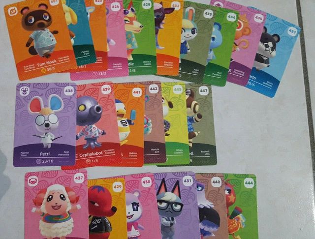 Cartes Amiibo Animal Crossing – Série 4, Numéros 345 à 363 – Originales Nintendo