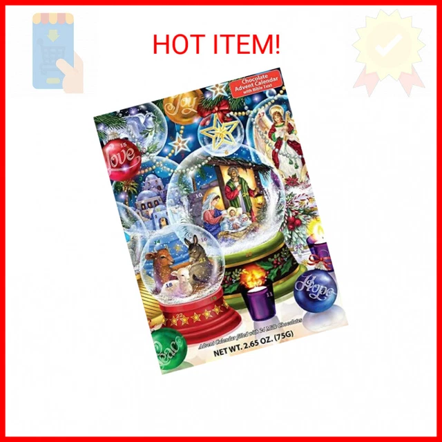 NATIVITY SNOW GLOBES Advent Calendar Chocolate Nativity Story