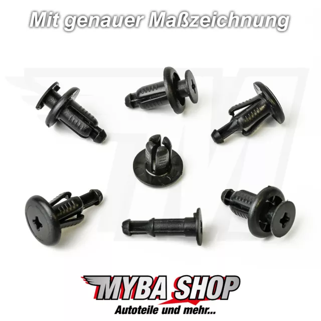 10x Remaches Befestigungsclips para Lexus Suzuki Toyota 9046706133C0