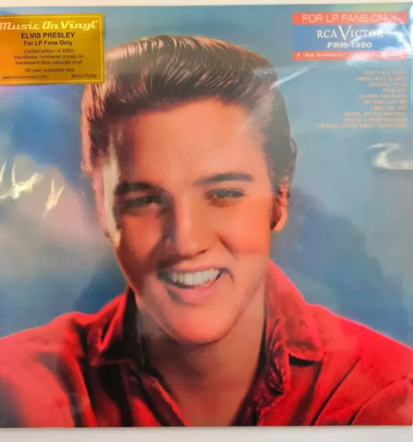 Elvis Presley for fans only  numbered blue LP Album vinyl record 2024 2