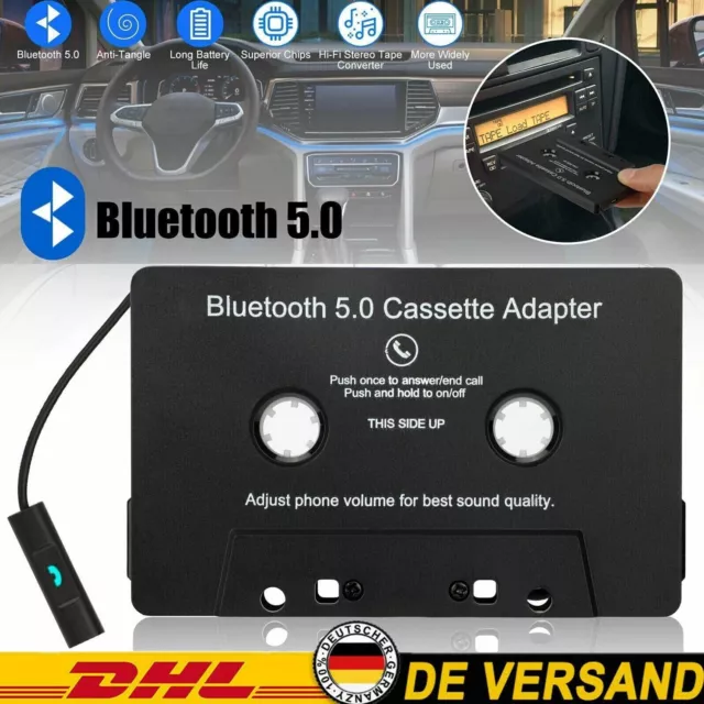 Bluetooth5.0 Kasettenadapter Auto Kabellos-Kassetten Adapter Kasetten MP3 Radio~