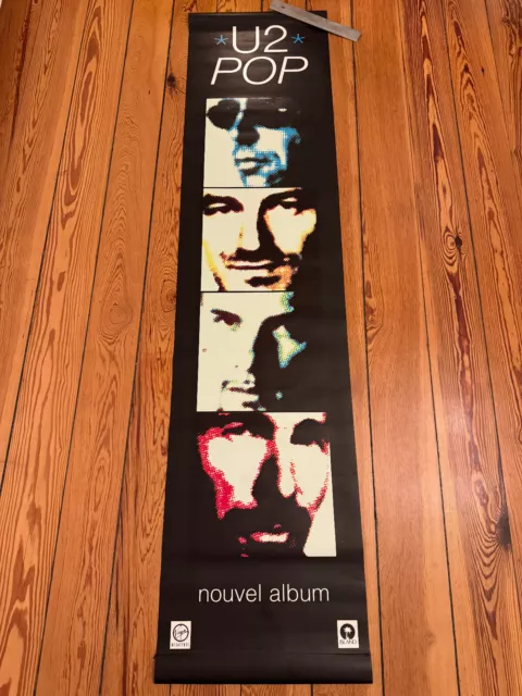 U2 : Vinyl Banner - Pop Nouvel Album - France Promo Double Sided