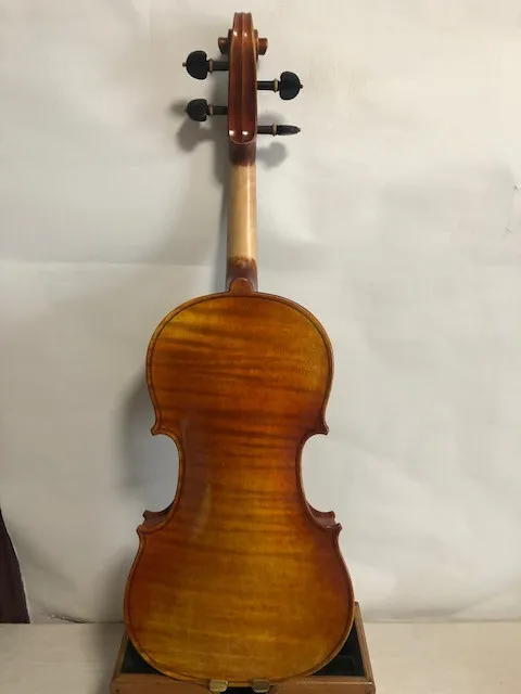 Master 4/4 violin 1PC solid flamed maple back old spruce top nice sound K2871