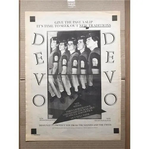 DEVO NEW TRADITIONALISTS POSTER SIZED original music press advert from 1981  - p