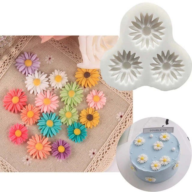 Daisy Flower Silicone Mould Chocolate Fondant Cake Topper Baking Mold Decor DIY