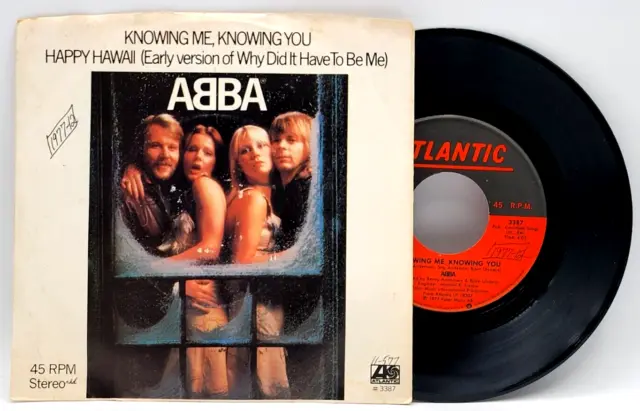 Abba - Knowing Me, Knowing You / Happy Hawaii -  Rock 45 & Picture Sleeve