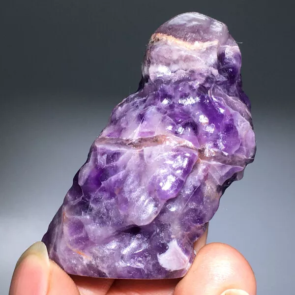 96g Natural Crystal.Dream amethyst.Hand-carved. Exquisite owl.healing.gift A43