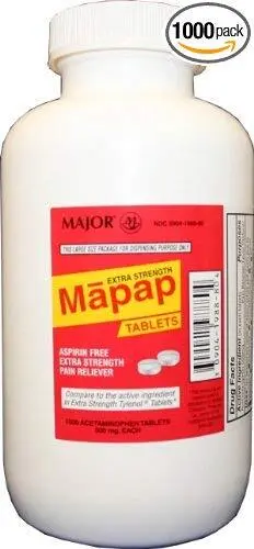 Major Mapap 500MG Tab (Bottle of 1000)