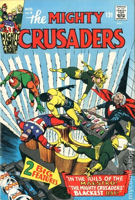 Mighty Crusaders #6 VG 1966 Stock Image Low Grade