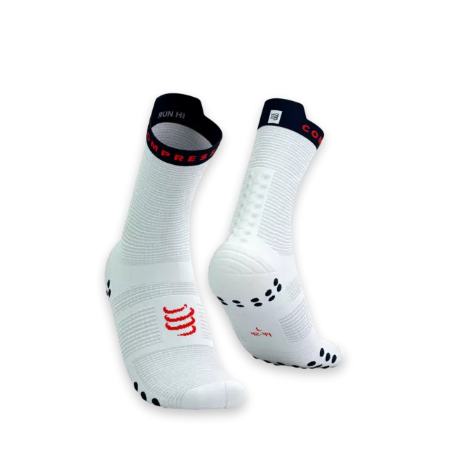 Compressport Pro Racing Socks V4.0 Run High White Sport socks XU00046B-0035