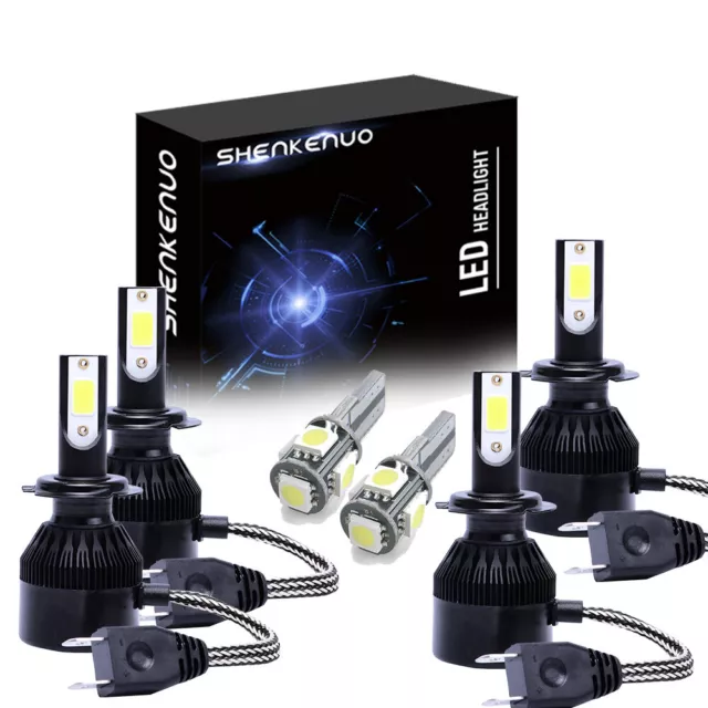 H7 Xenon Super White 55w Headlight Bulbs Headlamp Hid 499 Dipped Main 501  Led 4x