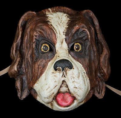 Mask from Venice Dog Saint Bernard IN Paper Mache Collection Luxury 22398 V4