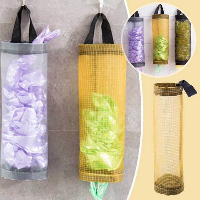 GROCERY BAG HOLDER Shopping Plastic Bags Dispenser Hanging Mount New