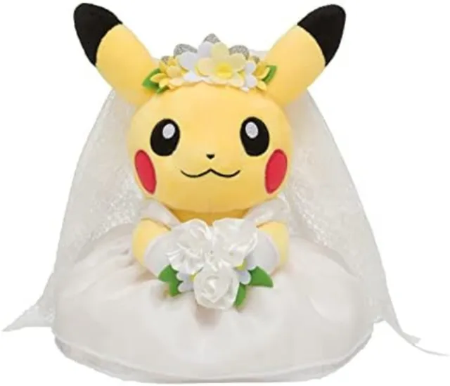 Pokemon Center Original Plush Doll Pikachu Female Garden Wedding Stuffed Toy F/S