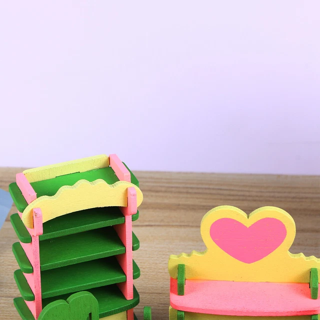 4 PCS EXERCISE Ability Toys Miniature Houses for Riding Dolls Play Tiny