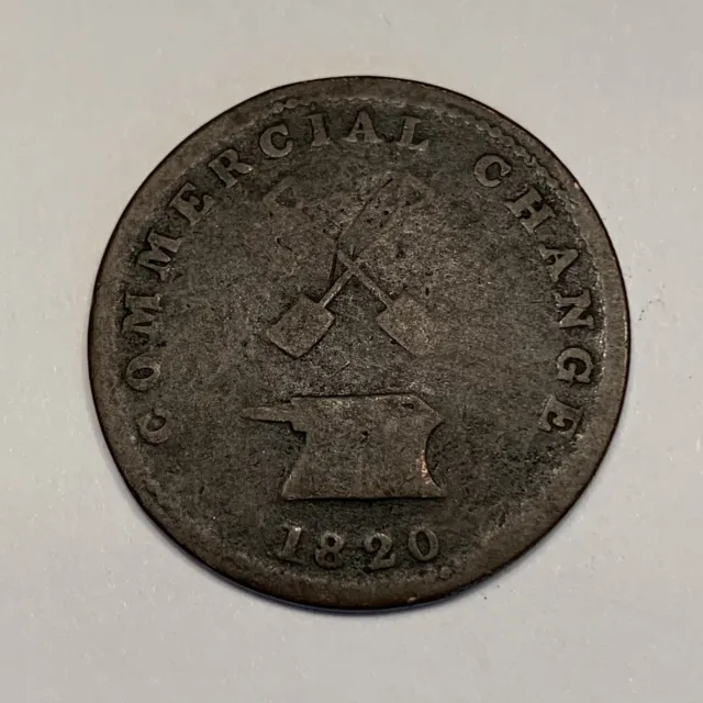 1820 Canada Commercial Change Half Penny Token  FREE SHIPPING