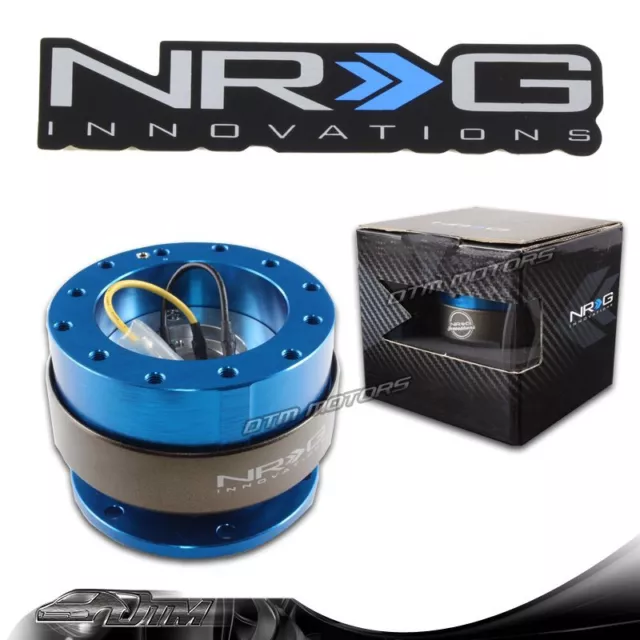 NRG Gunmetal / Bleu Balle Verrou 6-Hole Direction Roue Gen 2.0 Rapide Adaptateur