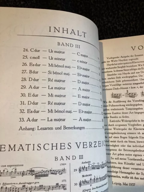 Joseph Haydn Sonates pour piano volume III Martienssen partition Peters n°713c 3