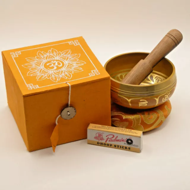 Cuenco Tibetano , Singing Bowl Gift Set Meditacion Yoga Reiki Made in Nepal .