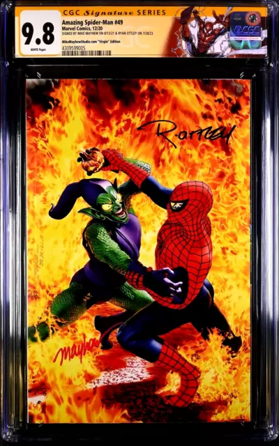 Amazing Spider-Man #49 Cgc Ss 9.8 Mayhew Exclusive Virgin Variant Green Goblin
