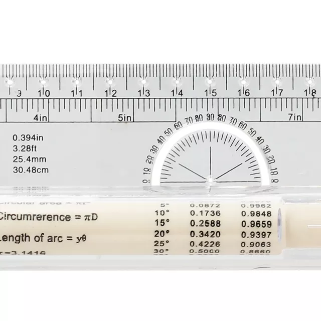 Multi Function Roll Draw Ruler Metric Rolling Ruler Clear Parallel Rolling R ❤OF