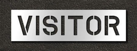 RAE STL-116-71034 Pavement Stencil,Visitor,10 in